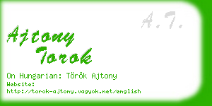 ajtony torok business card